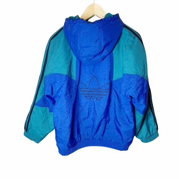 adidas Other - Vintage 80s Adidas Color Block Trefoil Nylon Puffer Jacket